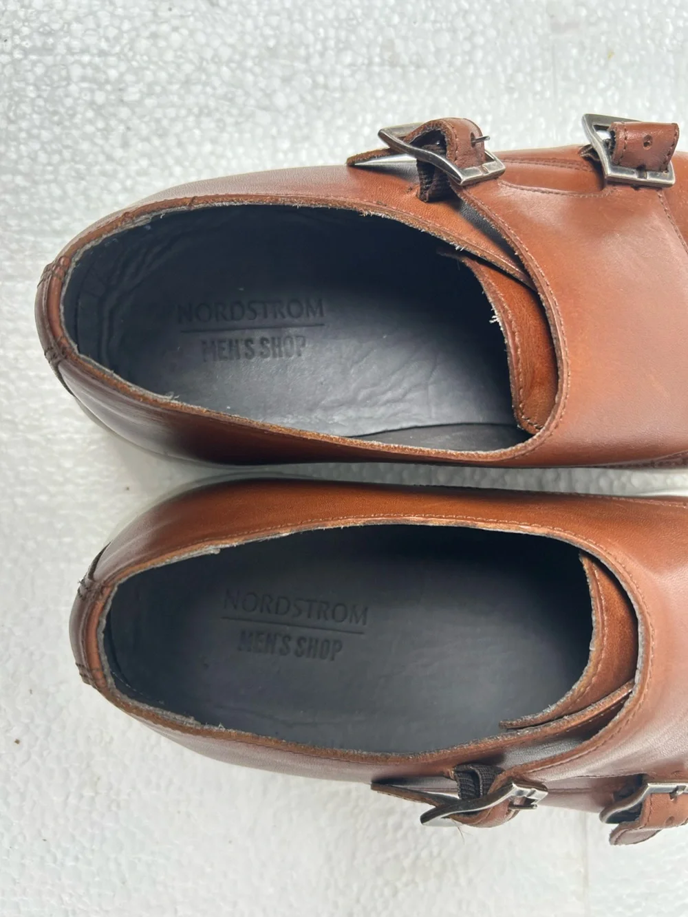 Men's Brown Double Monk Strap Leather Shoe 8.5 made in Brazil 🇧🇷